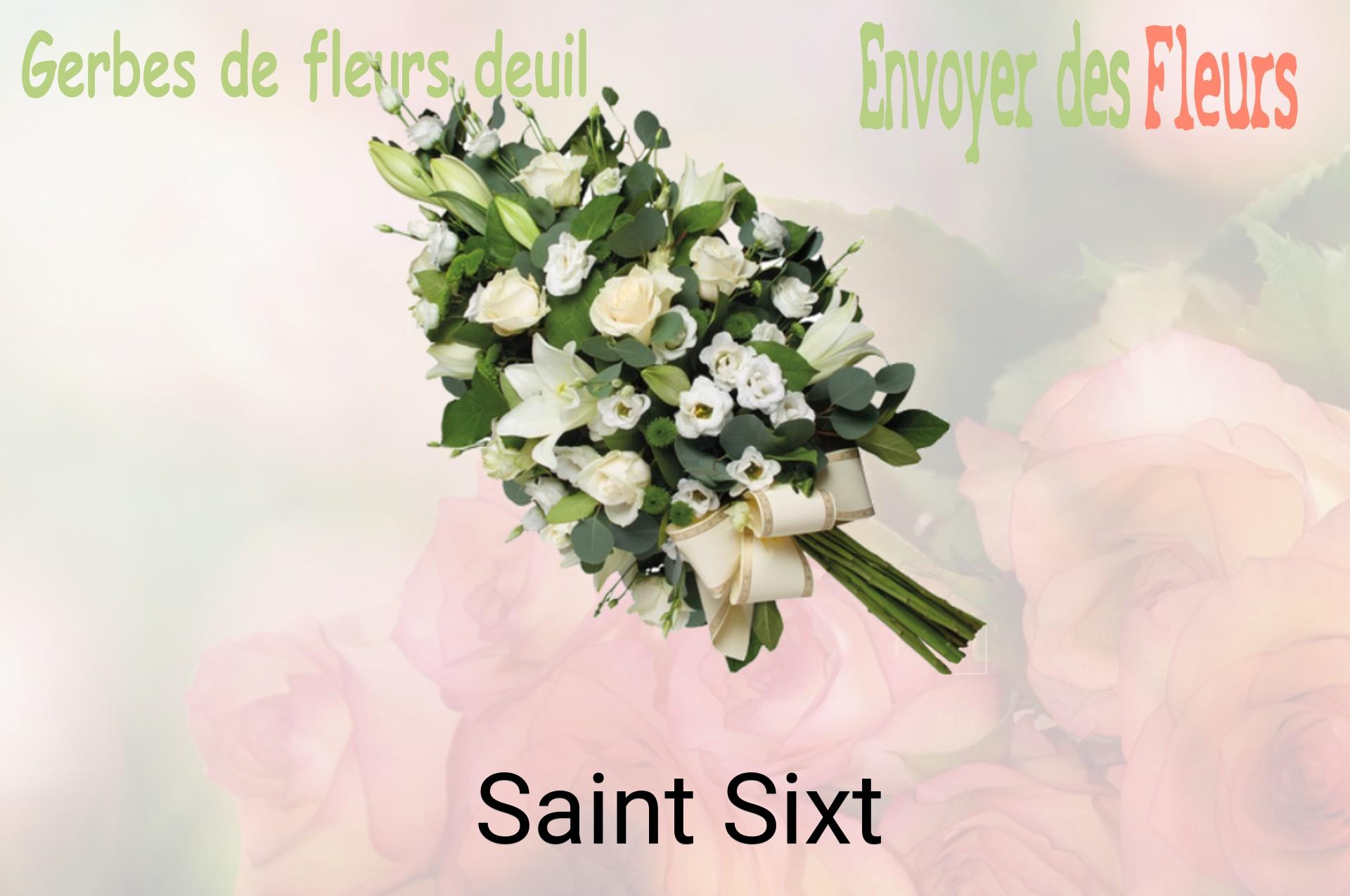 Gerbe de fleurs de deuil livrée à Saint-Sixt